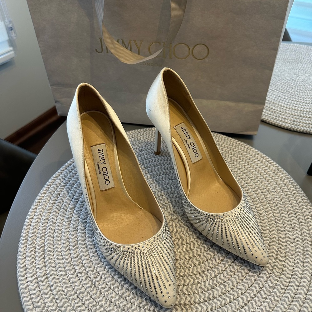 Jimmy Choo white heels